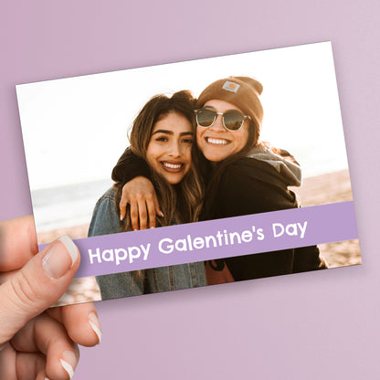 Upload Your Own Image with Text Band Galentine's Day Postcard - A6