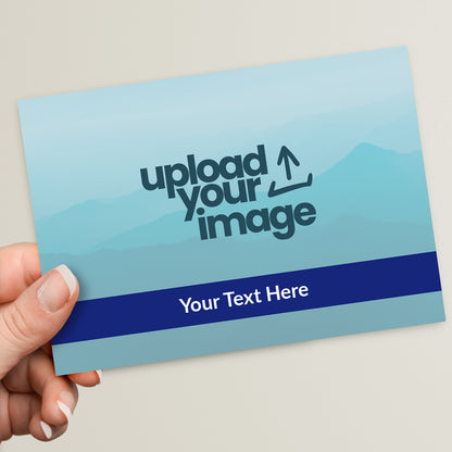 Upload Your Own Image with Text Band Postcard - Birthday - A6