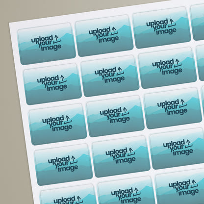 32 Upload Your Own Image Stickers - 46 x 30mm - Name Badge