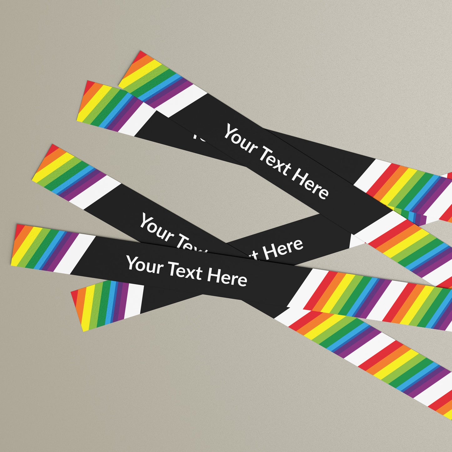 5 Personalised Rainbow Wristbands