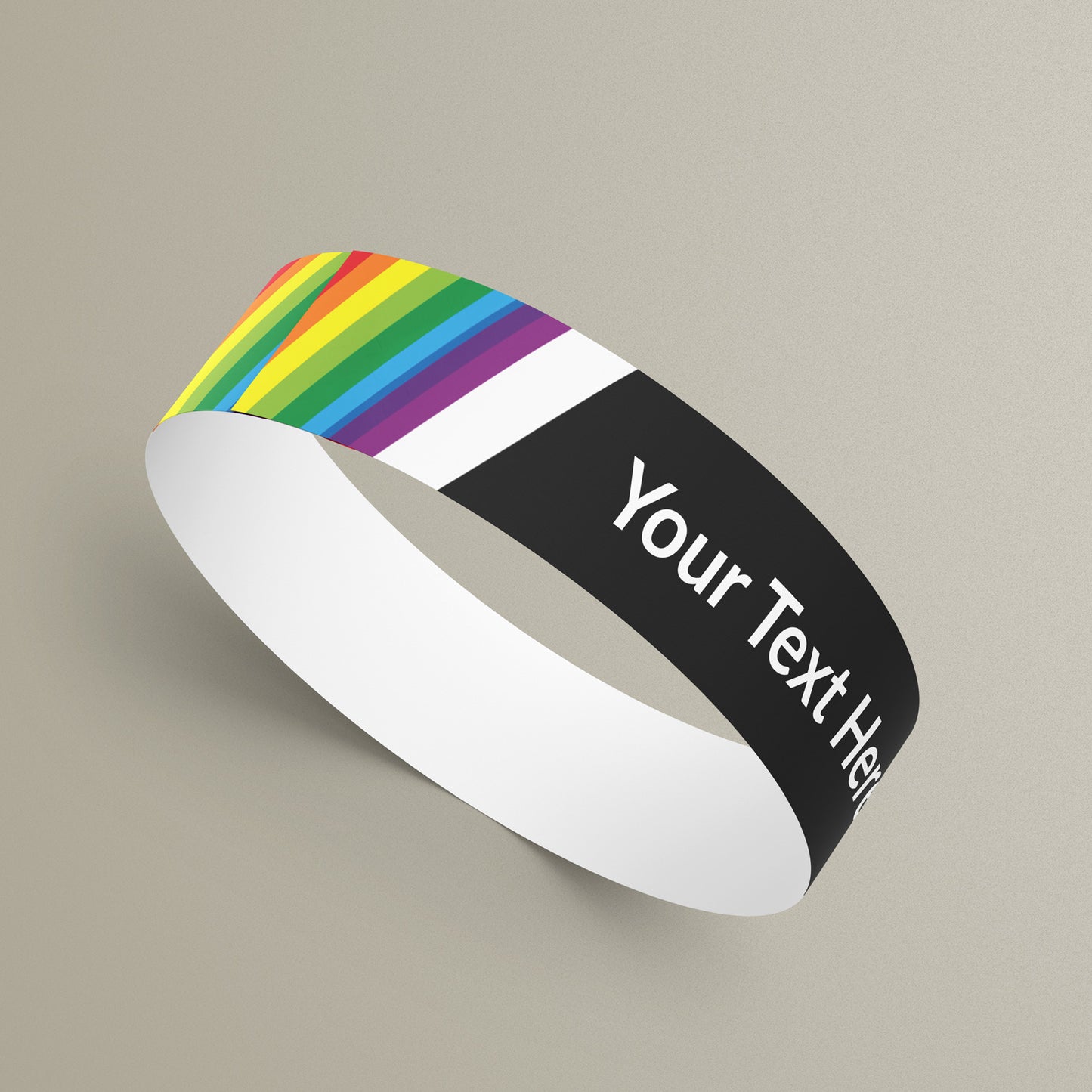 5 Personalised Rainbow Wristbands