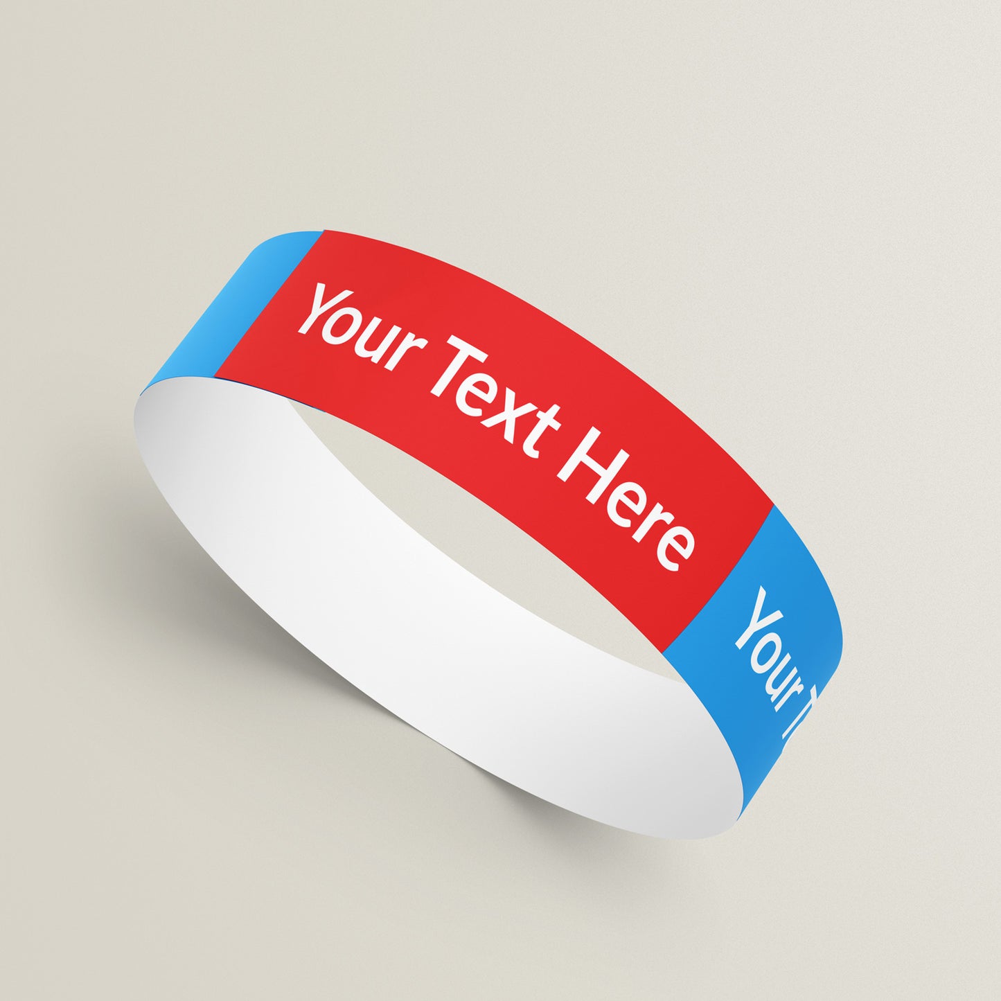 5 Personalised Double Text Area Wristbands