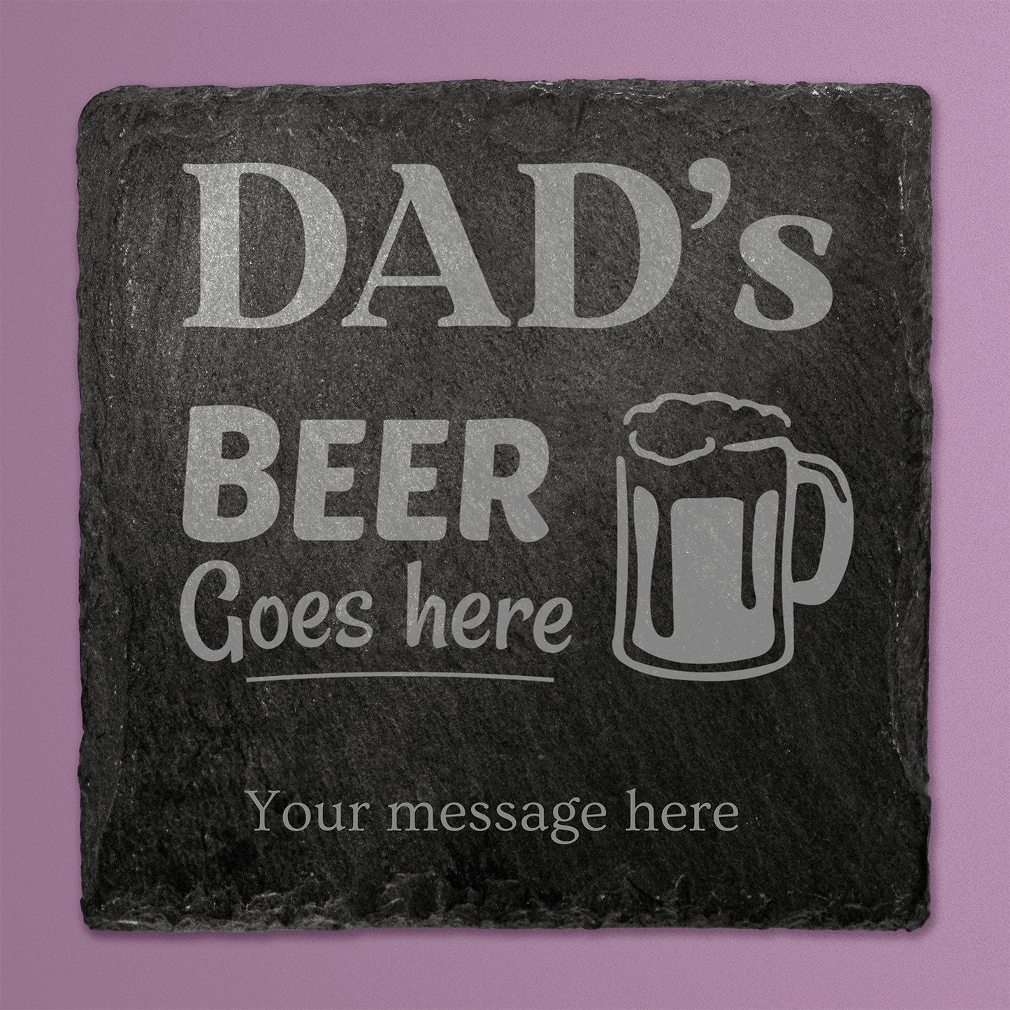 Personalised Square Slate Drinks Coaster - 100mm