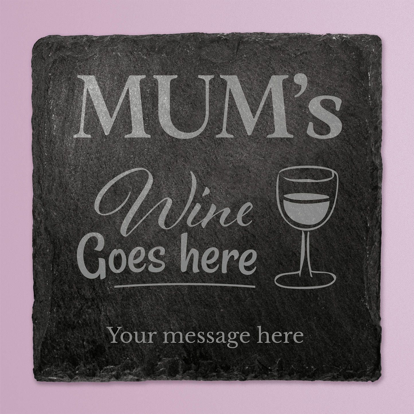 Personalised Square Slate Drinks Coaster - 100mm