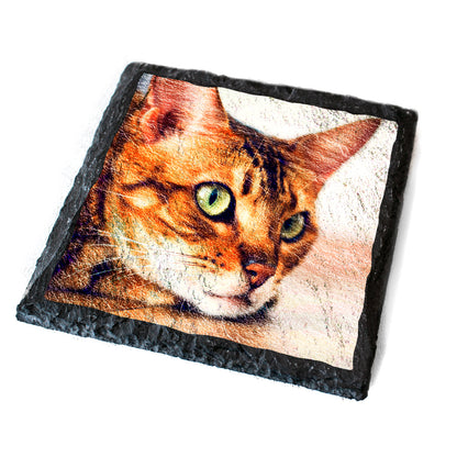 Personalised Photo Square Slate Tile - 100mm