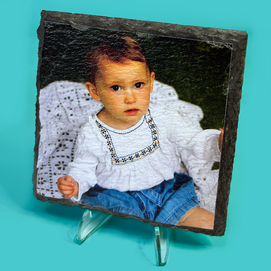 Personalised Photo Square Slate Tile - 100mm