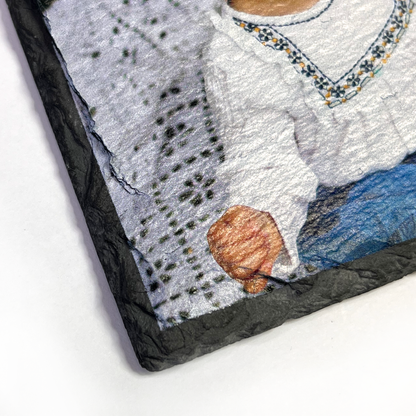 Personalised Photo Square Slate Tile - 100mm