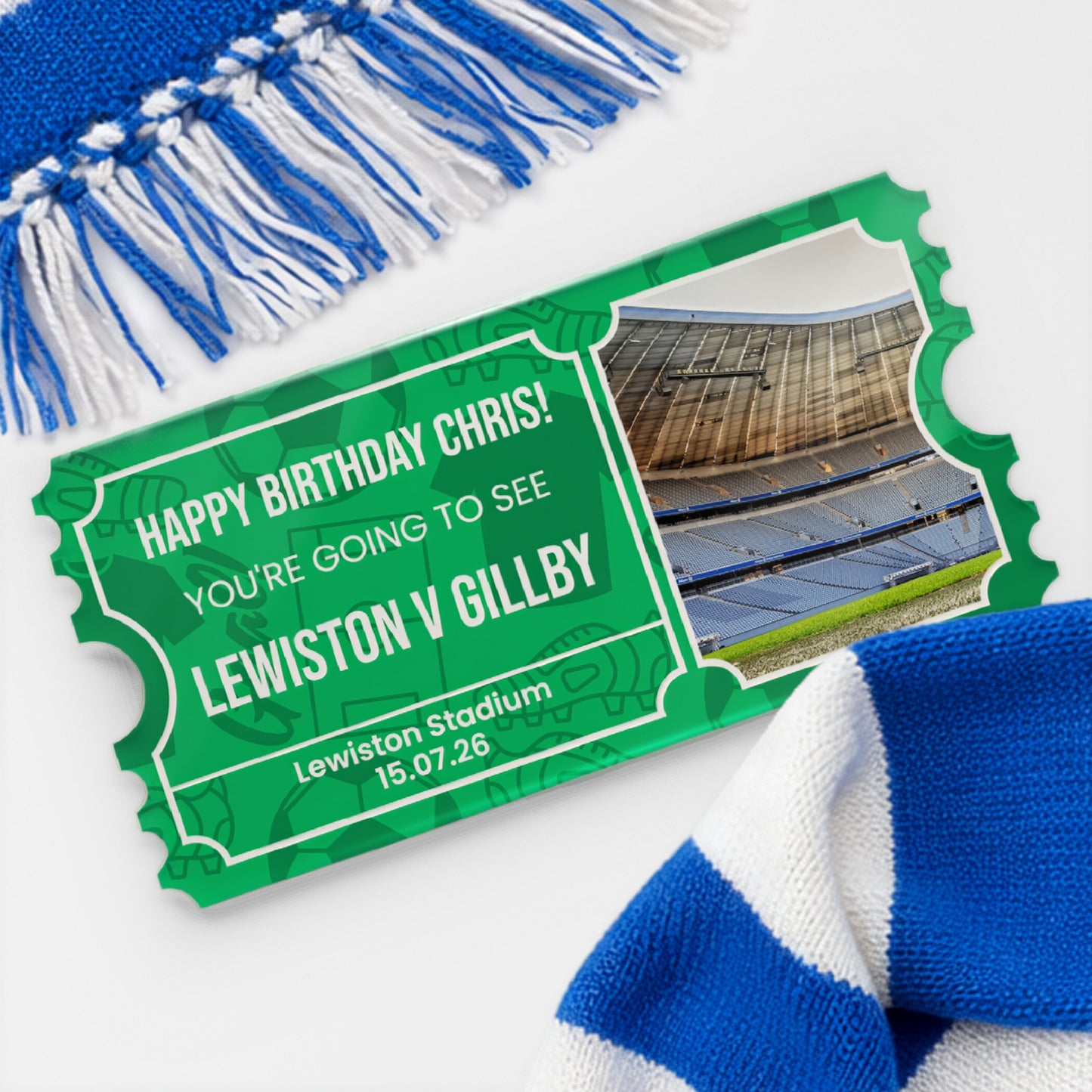 Personalised Image Choice Acrylic Ticket - 140mm x 70mm