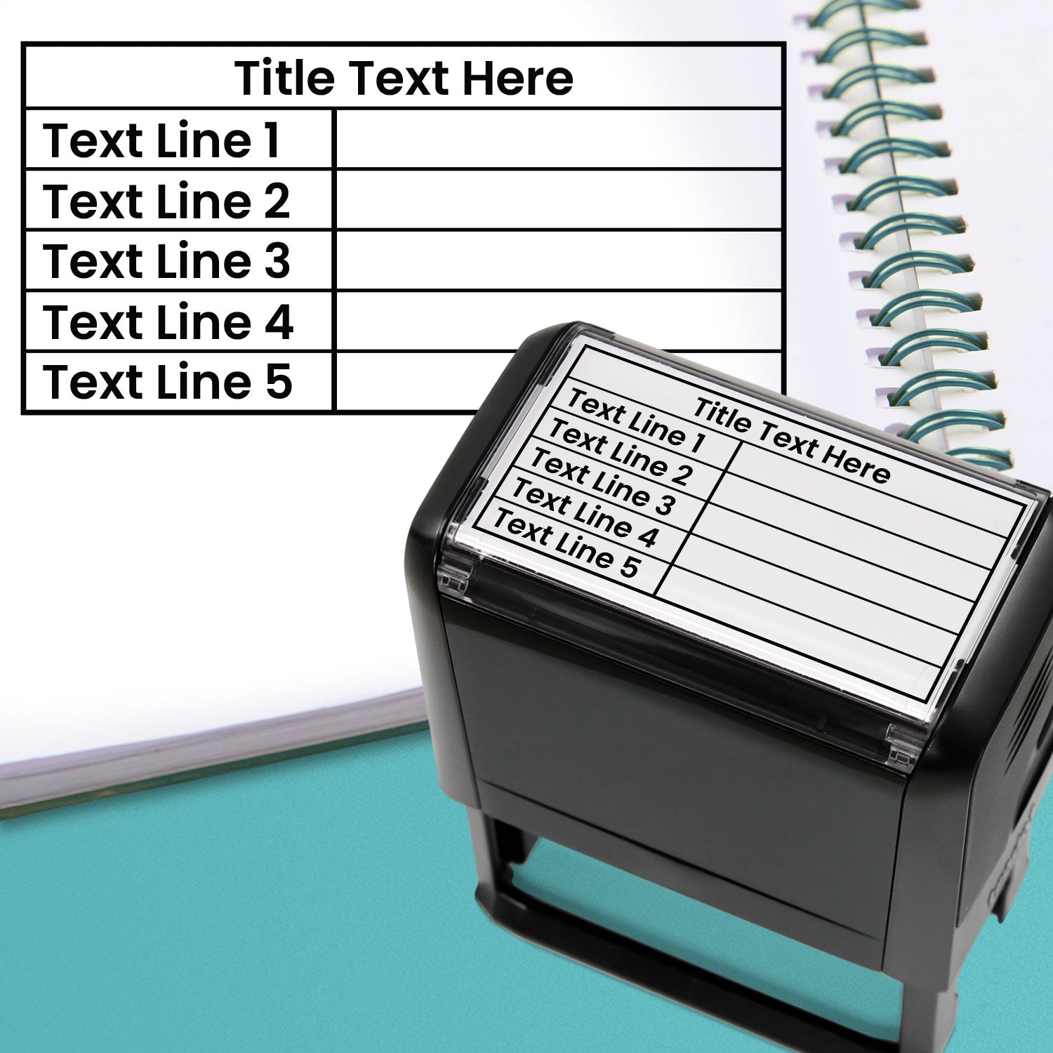 Personalised Table Stamper | 75mm x 38mm | PTS Personalised