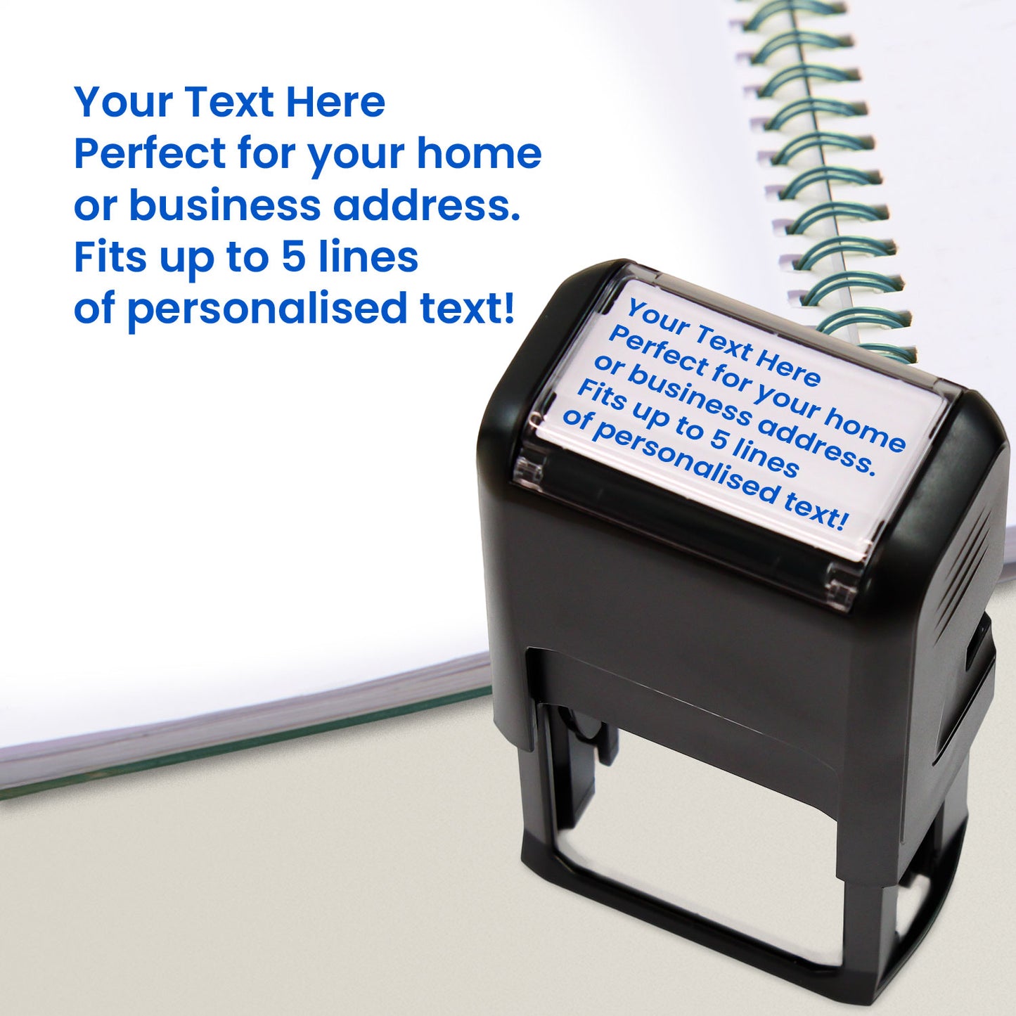 Personalised Text Only Stamper - 41 x 24mm