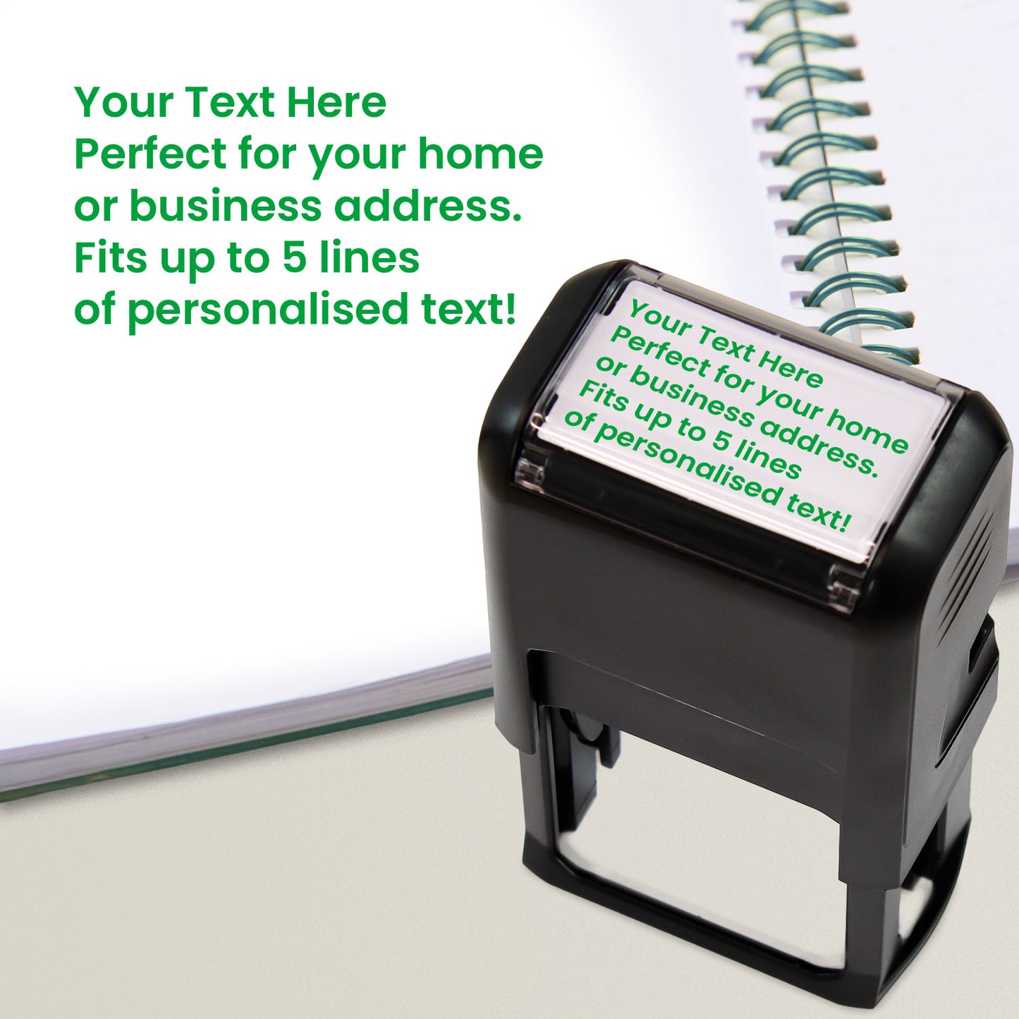 Personalised Text Only Stamper - 41 x 24mm