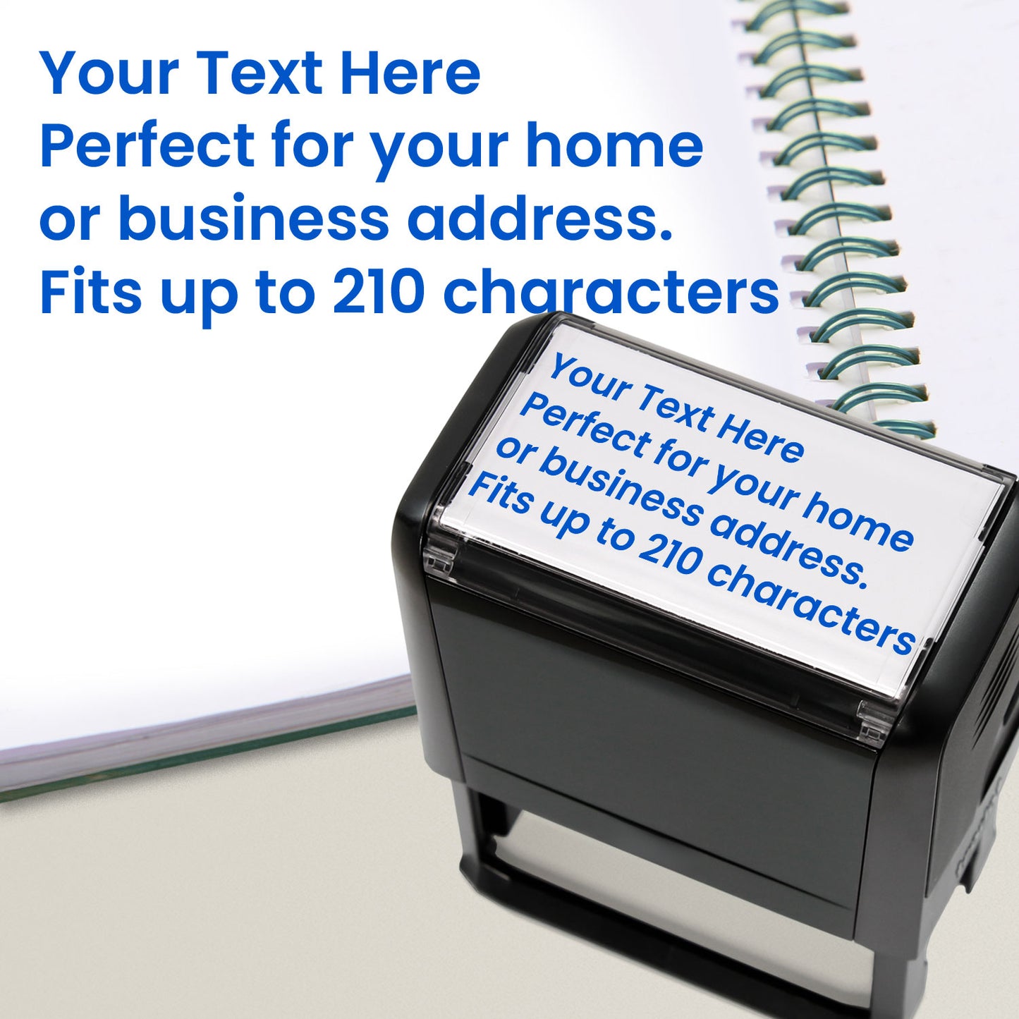 Personalised Text Only Stamper - 75 x 38mm