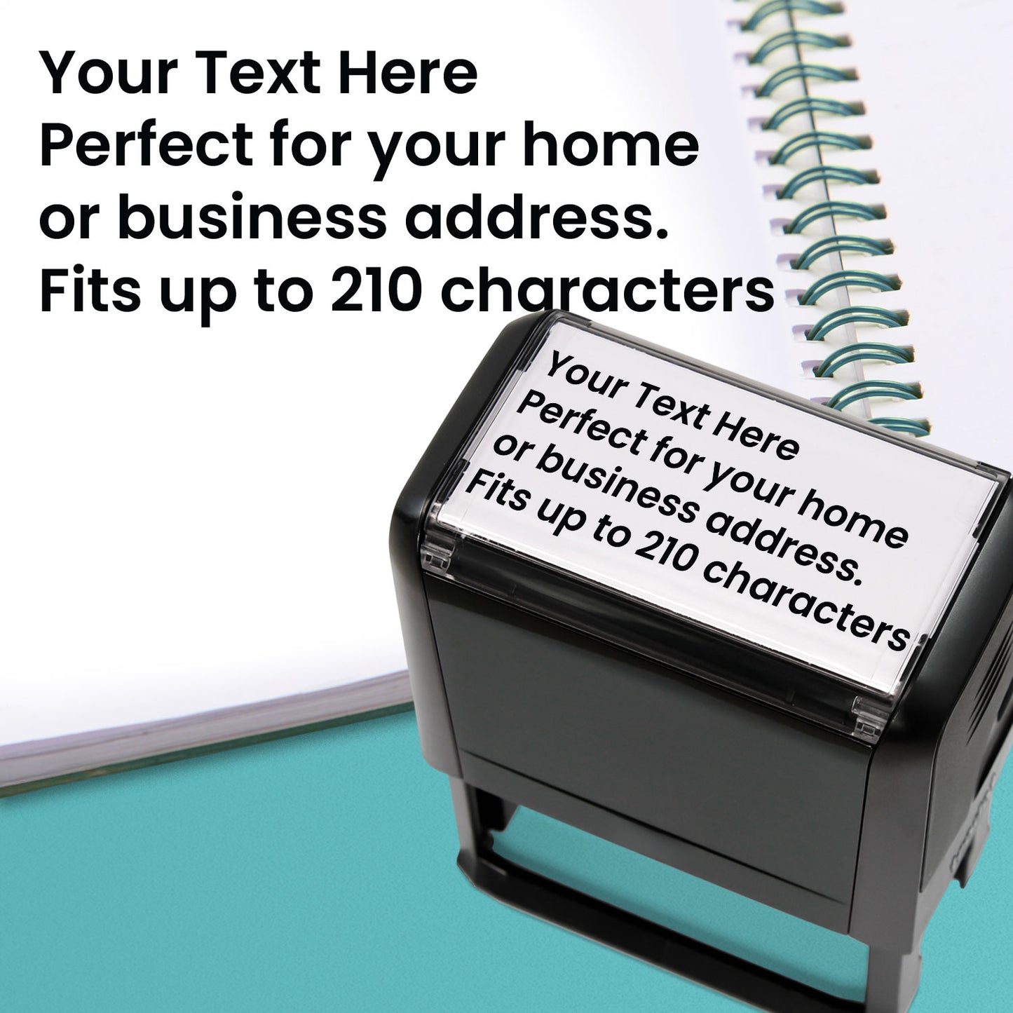 Personalised Text Only Stamper - 75 x 38mm