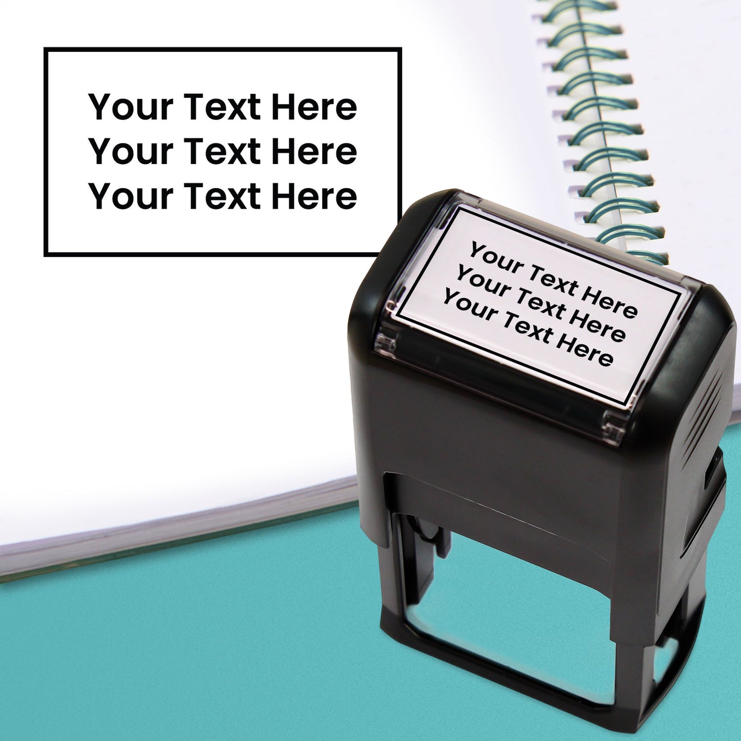 Personalised Text Box Stamper - 41 x 24mm