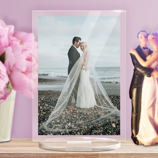 Personalised Photo Upload Plaque - Wedding - 140mm X 100mm