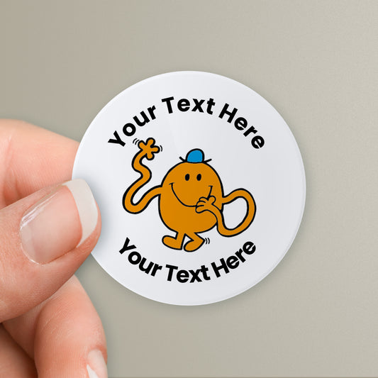 35 Personalised Jellybean Scented Mr Men & Little Miss Stickers - 37mm
