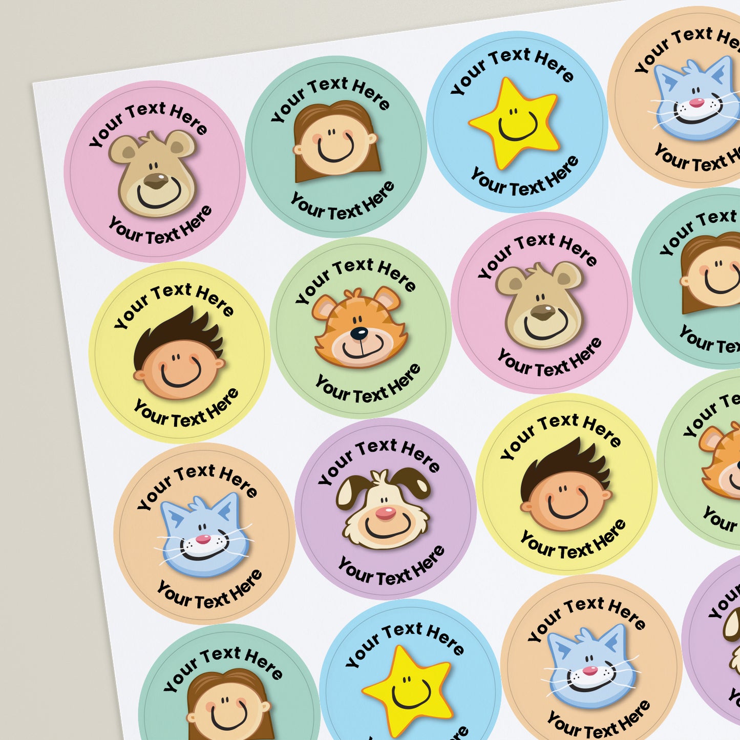 35 Personalised Sweet Shop Scented Smiley Face Stickers - Paramedic - 37mm