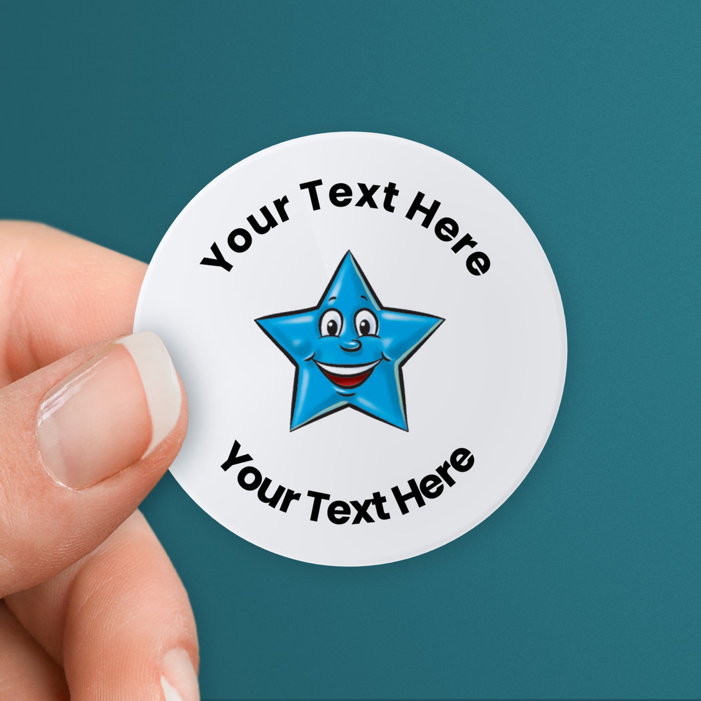 35 Personalised Jellybean Scented Star Stickers - Optician - 37mm