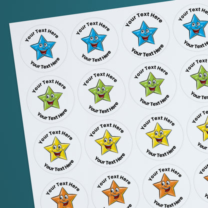 35 Personalised Jellybean Scented Star Stickers - Optician - 37mm