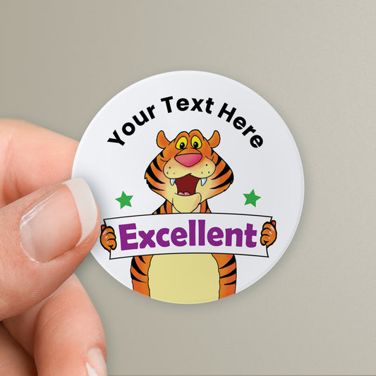 35 Personalised Bubblegum Scented Character Stickers - 37mm