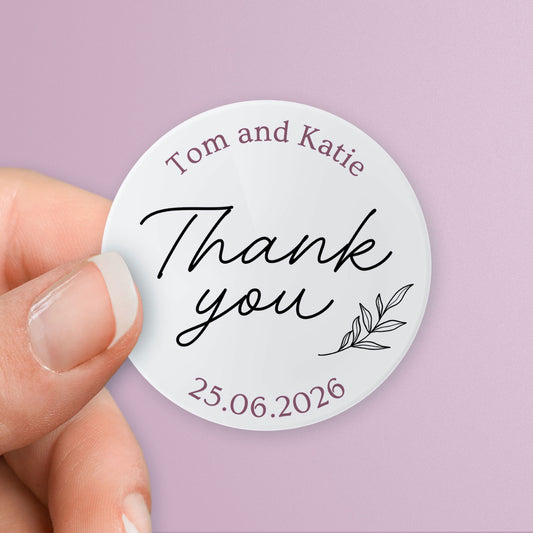 35 Design Your Own Thank You Stickers - 37mm