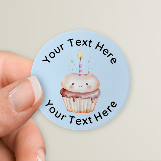 35 Design Your Own Birthday Stickers - 37mm