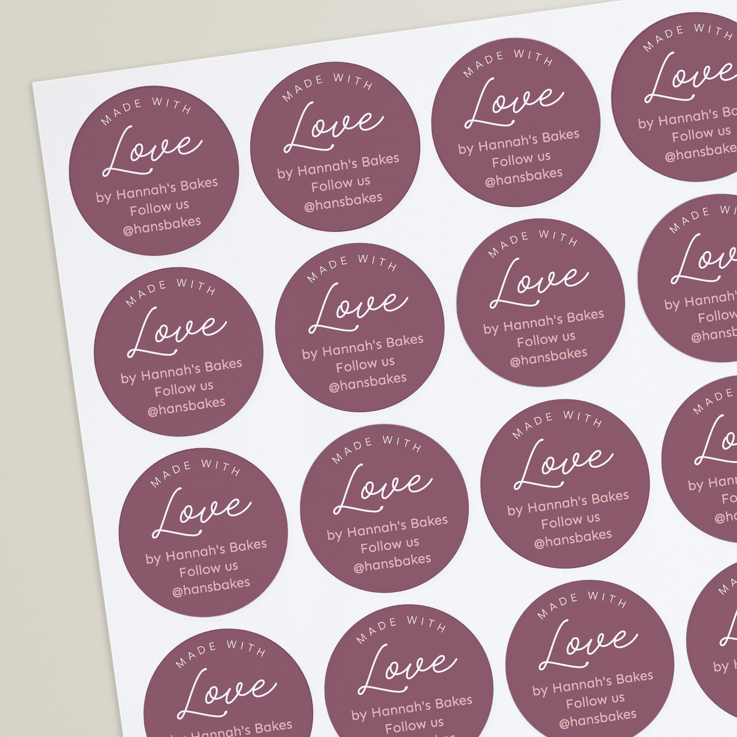 35 Design Your Own Business Stickers - 37mm