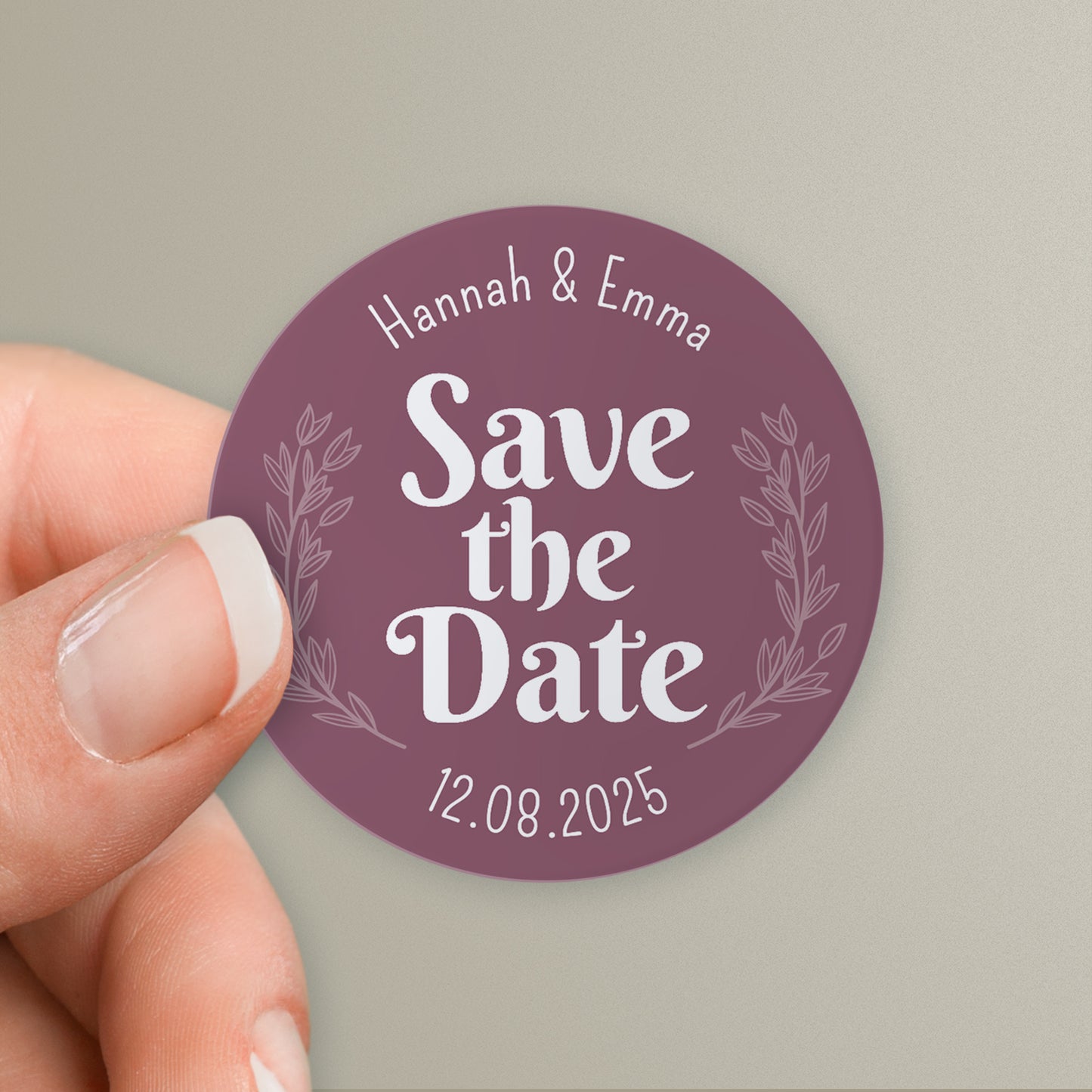 35 Design Your Own Save The Date Stickers - 37mm