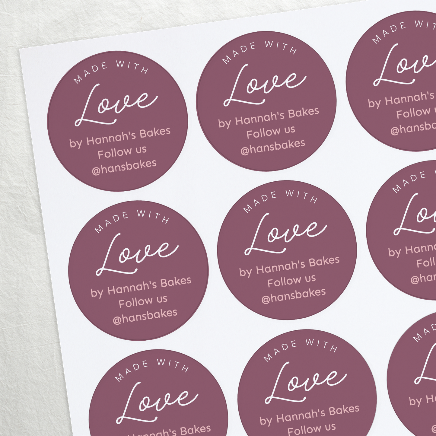 20 Design Your Own Business Stickers - 45mm