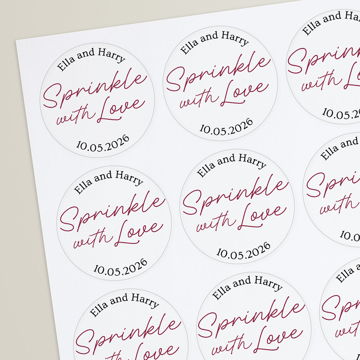 Confetes Sticker Design Your Own Confetti Stickers | 45mm | PTS Personalised