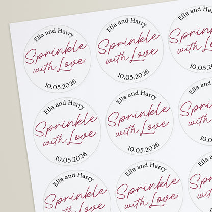 20 Design Your Own Confetti Stickers - 45mm