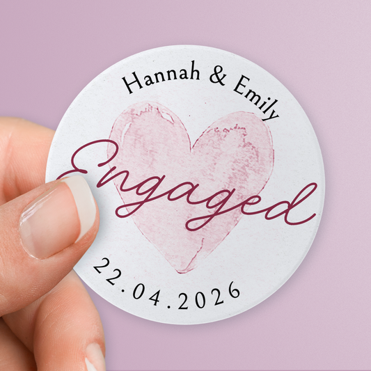 20 Design Your Own Engagement Stickers - 45mm