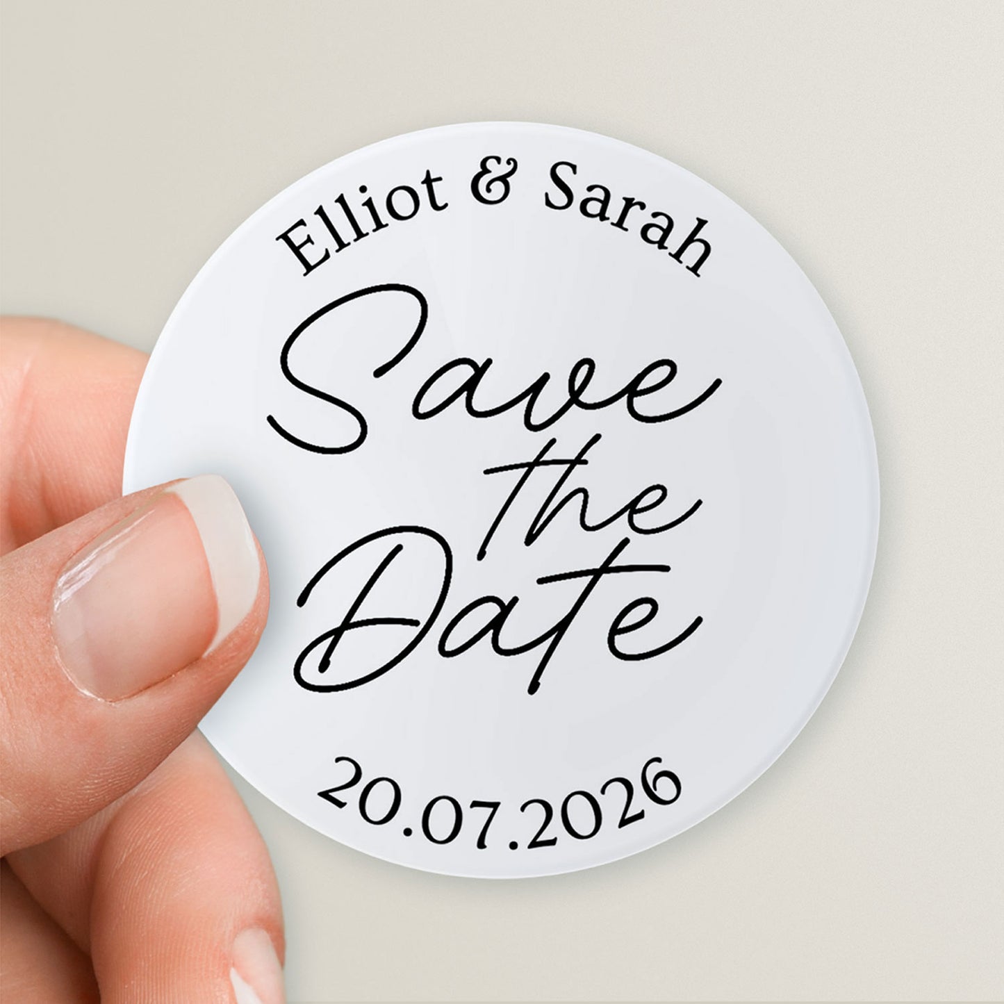 20 Design Your Own Save The Date Stickers - 45mm