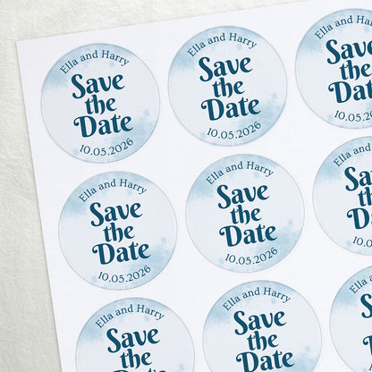 20 Design Your Own Save The Date Stickers - 45mm