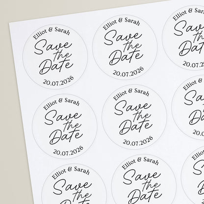 20 Design Your Own Save The Date Stickers - 45mm