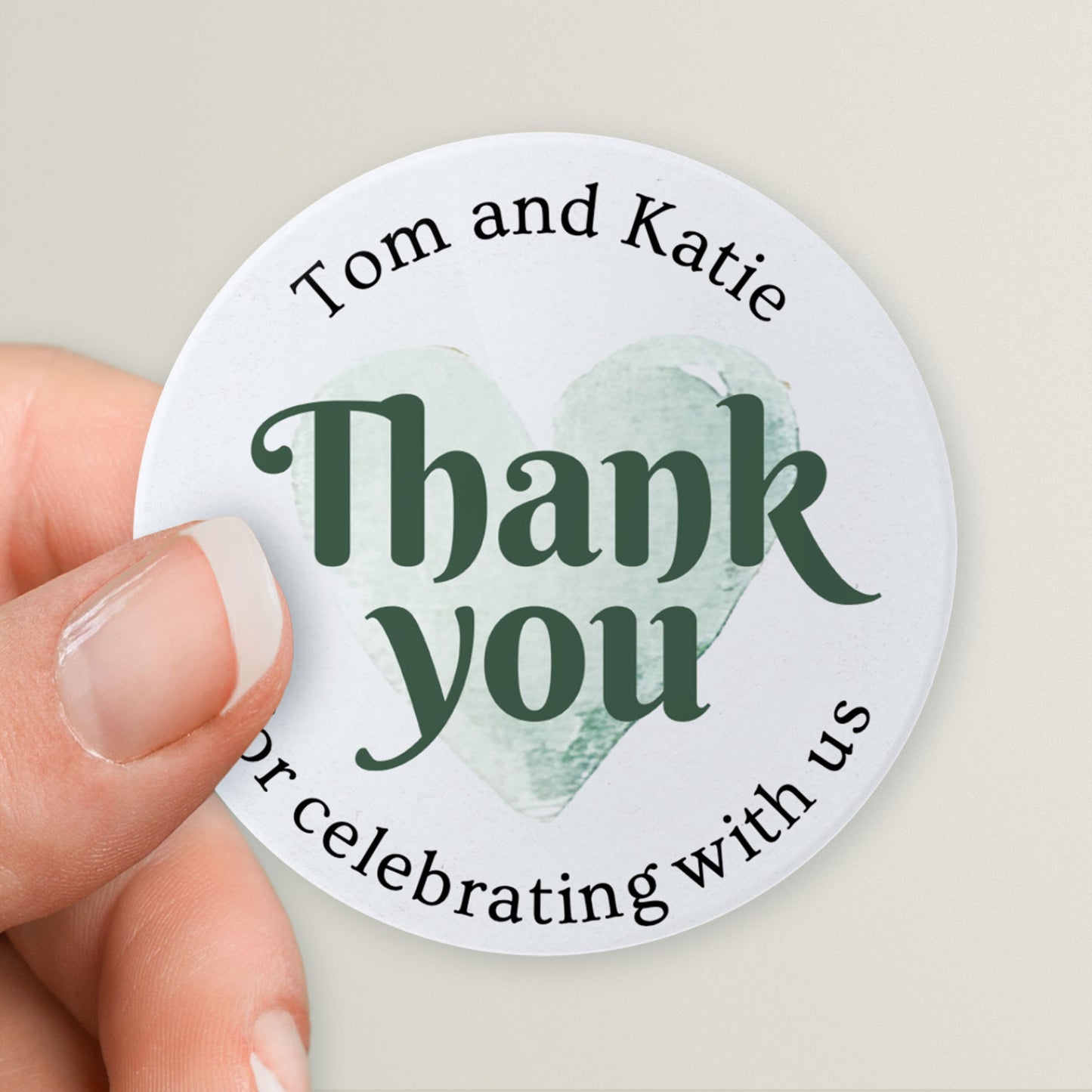 20 Design Your Own Thank You Stickers - 45mm