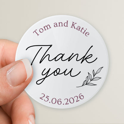 20 Design Your Own Thank You Stickers - 45mm