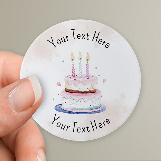 20 Design Your Own Birthday Stickers - 45mm