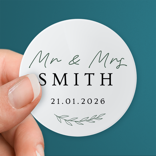 20 Design Your Own Wedding Stickers - 45mm