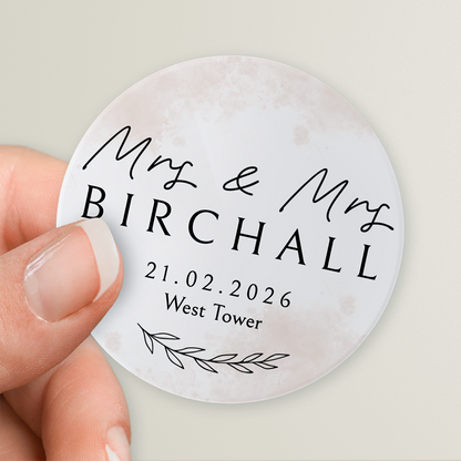 20 Design Your Own Wedding Stickers - 45mm