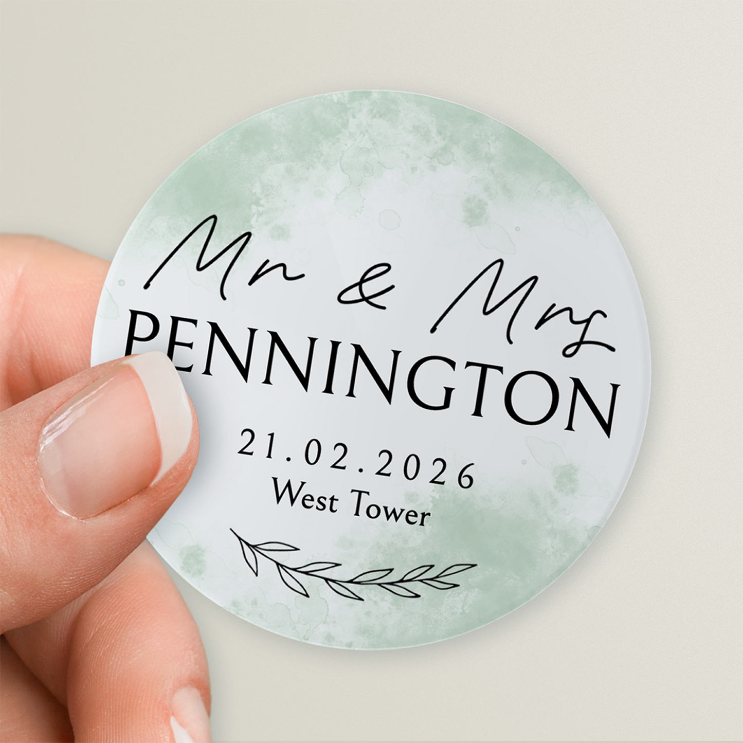 20 Design Your Own Wedding Stickers - 45mm