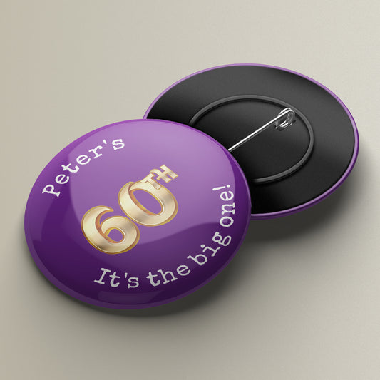 10 Design Your Own Birthday Badges - 50mm