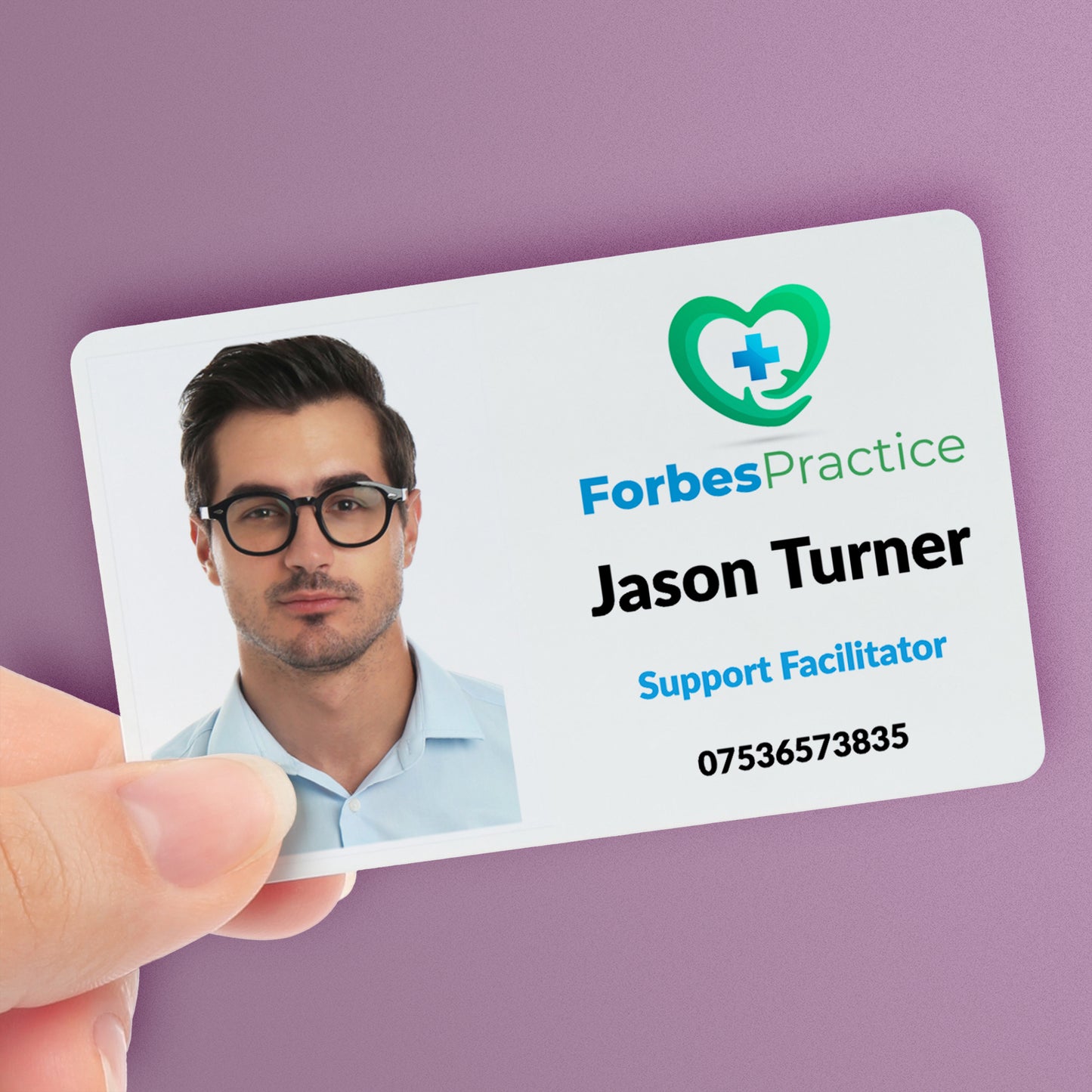 Upload Your Own Photo and Logo ID Card for Your Business