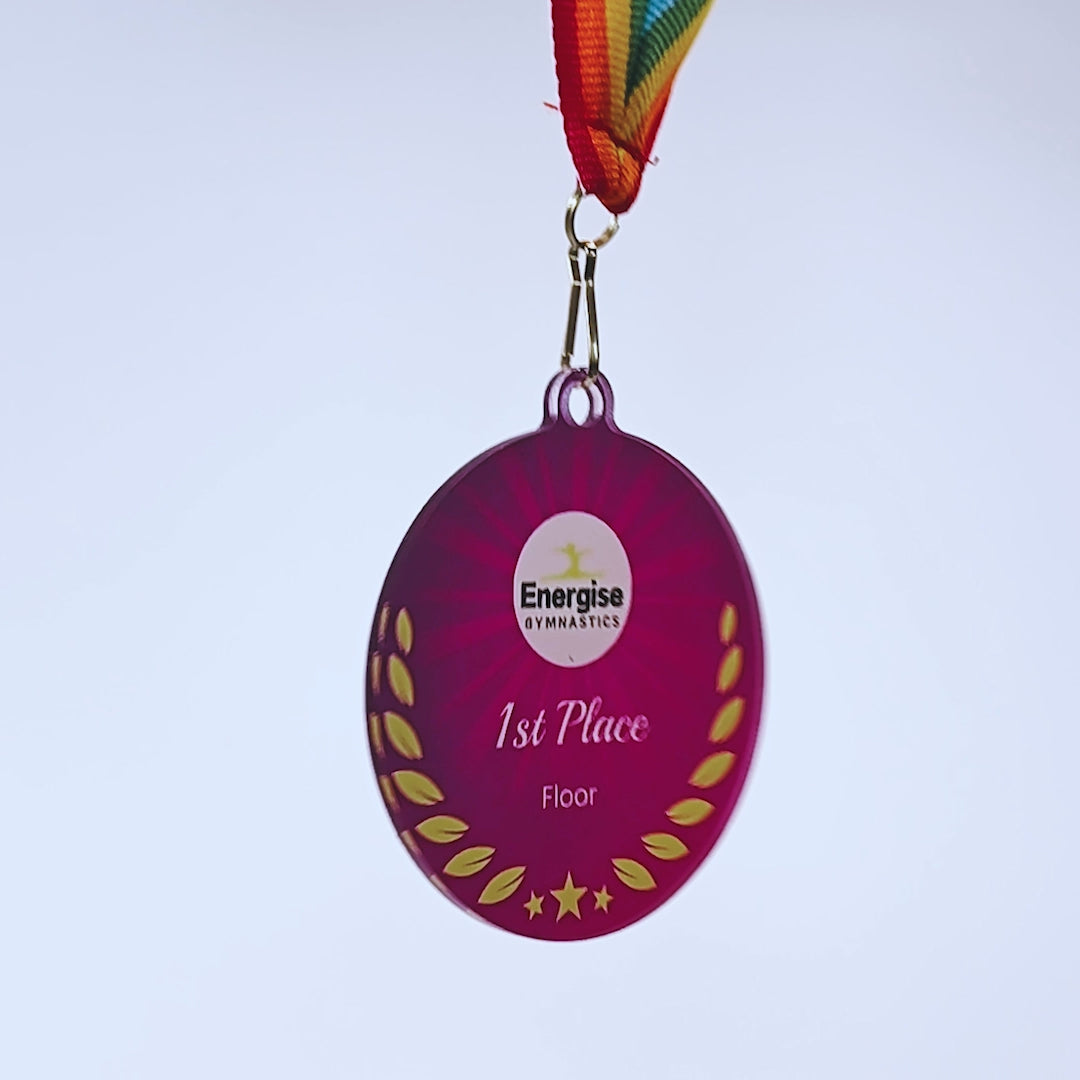 video of acrylic medal 