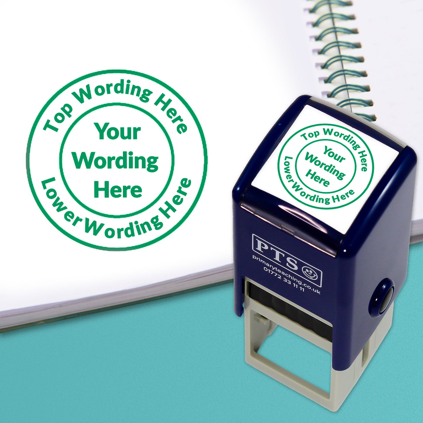 Personalised Circle Wording Stamper - 25mm