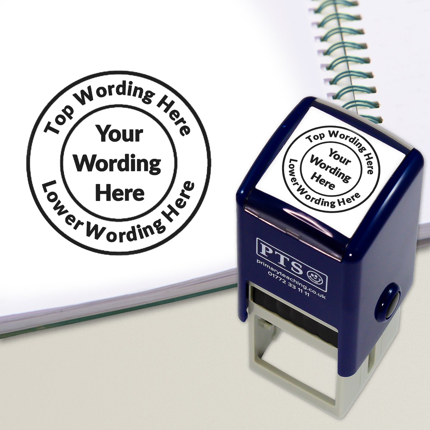 Personalised Circle Wording Stamper - 25mm