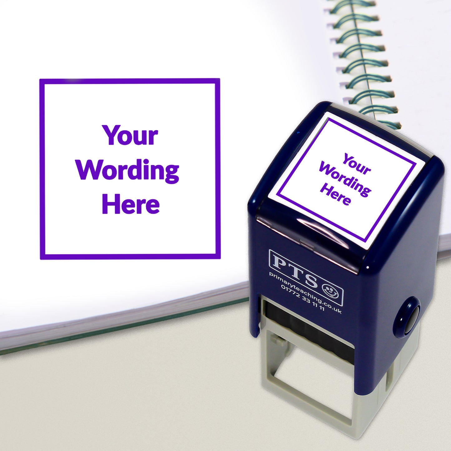 Personalised Text Box Stamper - 25mm