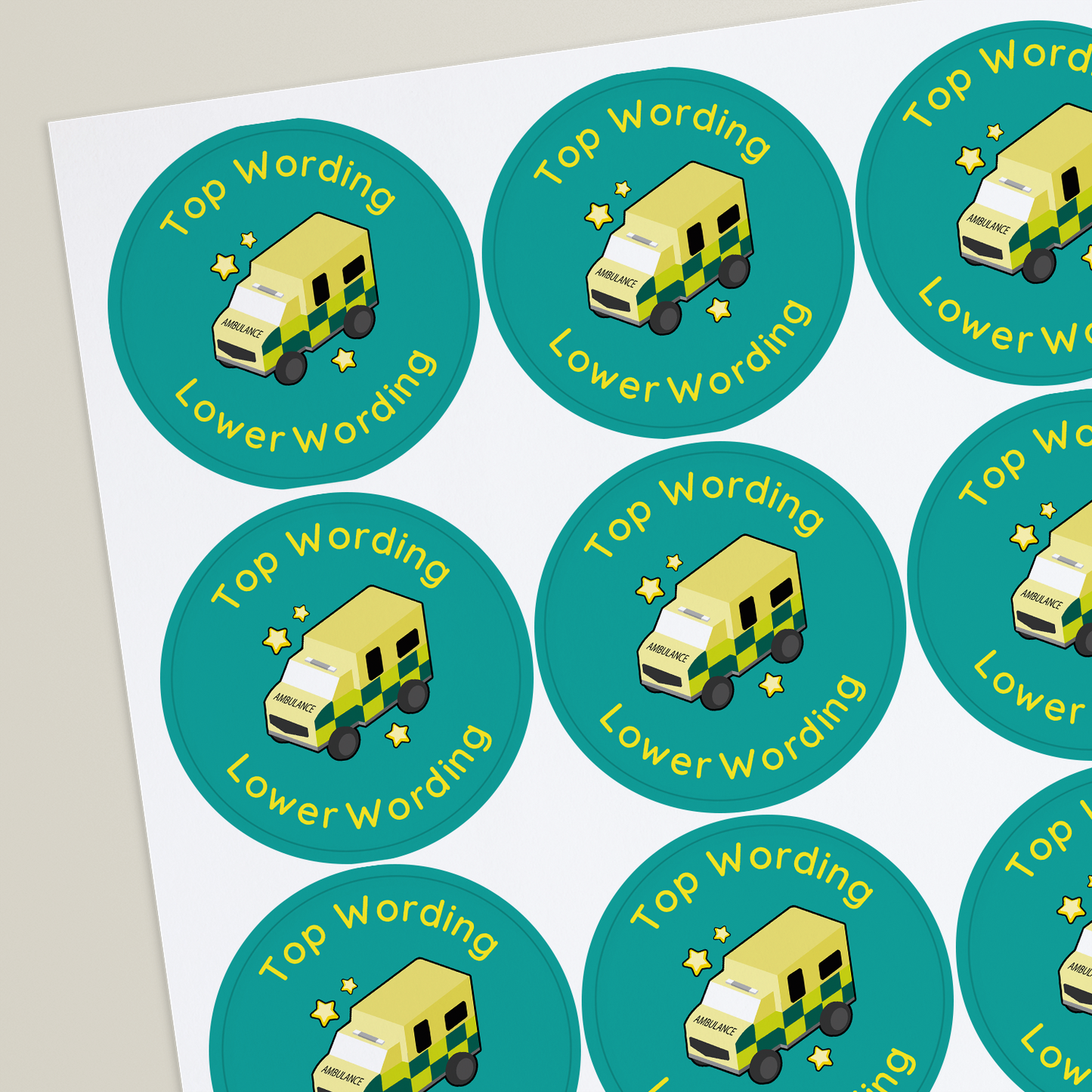 20 Design Your Own Stickers for Paramedics - 45mm